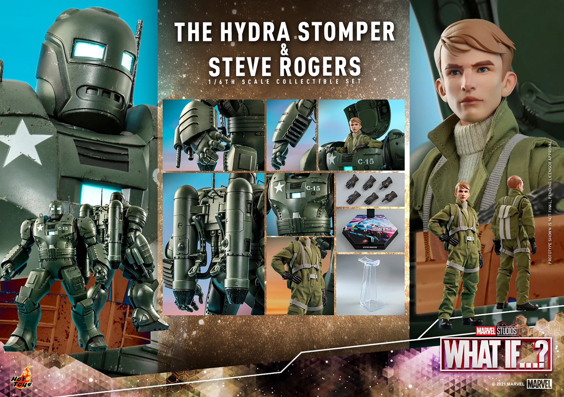 Sideshow Hot Toys Hydra Stomper with Steve Rogers