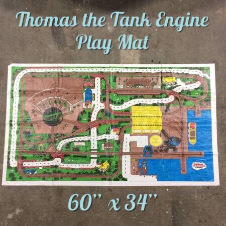 Vintage Thomas the Tank Engine & Friends 60" x 34" Floor Play Mat Town