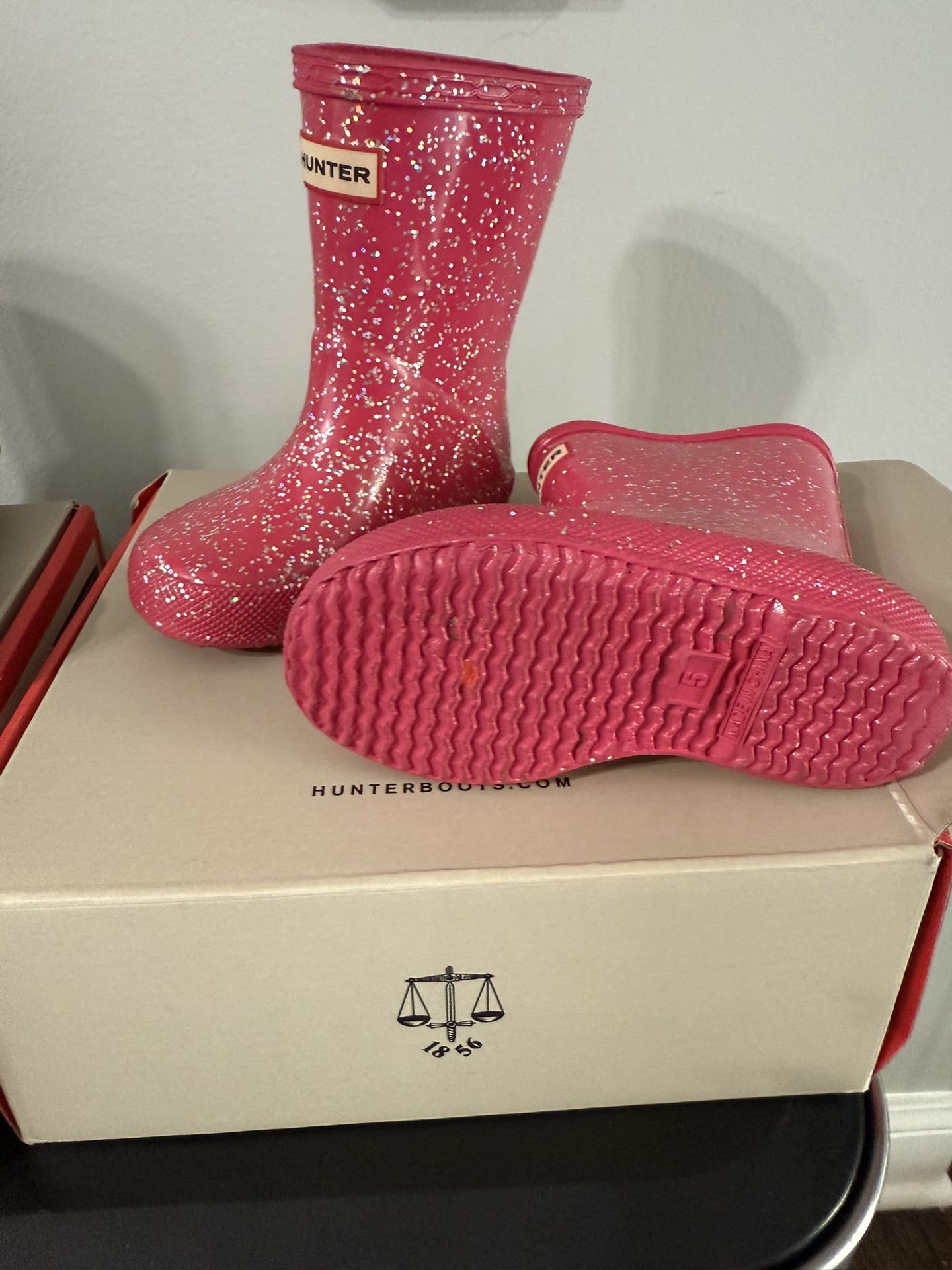 Hunter Boots Toddler Size 5 Glitter Pink
