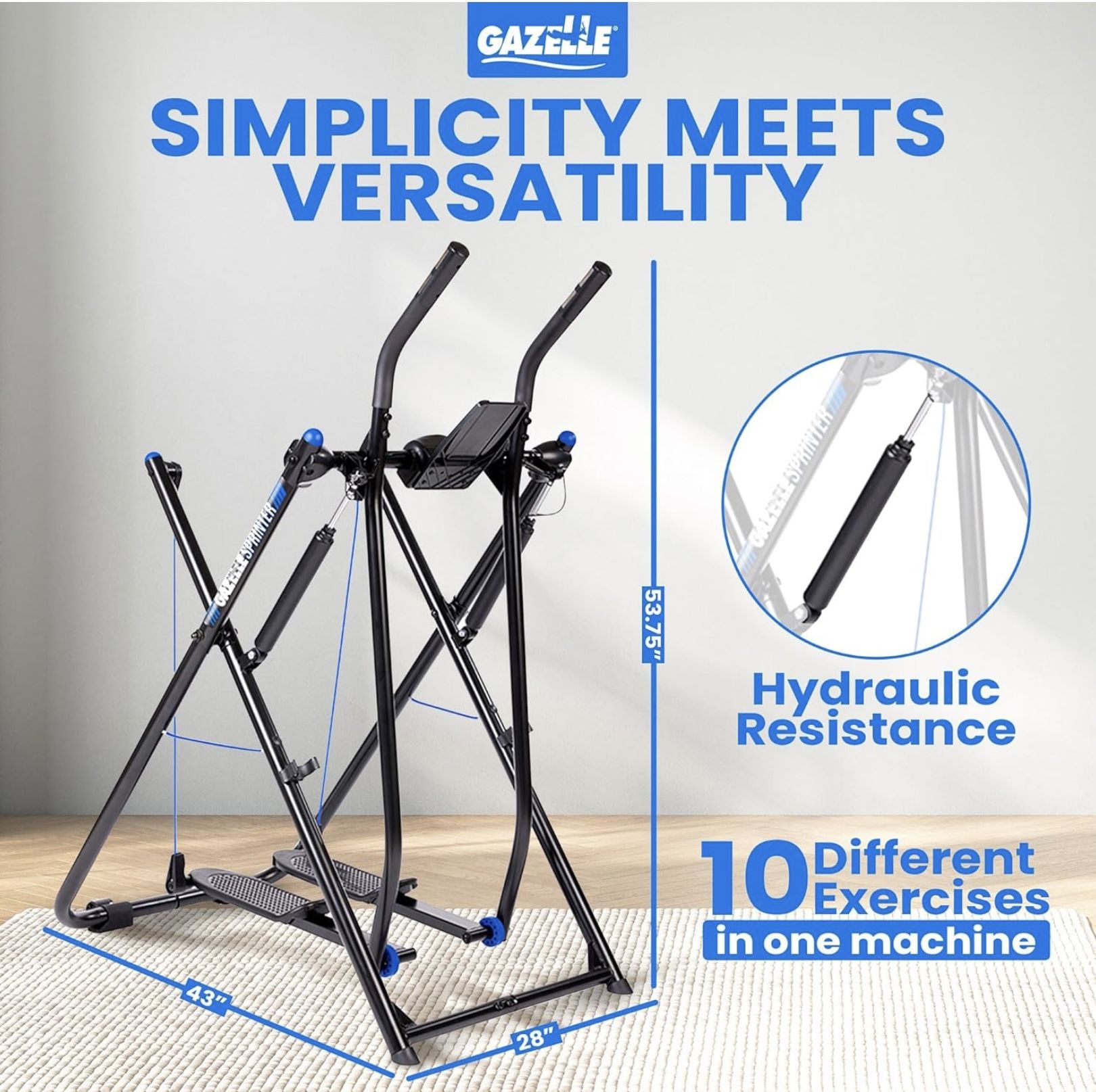 Tony Little Gazelle Sprinter Elliptical With Resistance