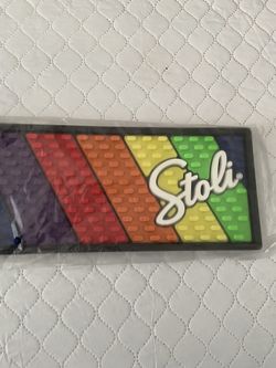 Stoli Vodka Rubber Bar Mat Colorful Rainbow Pride 