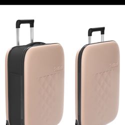 ROLLINK Flex Vega Cabin Plus Fully Collapsible Suitcase - Hardshell, Silent, Coated Wheels for Smoot