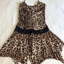 Leopard Print Asymmetrical Dress 