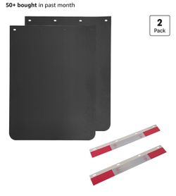 24x30 Mud Flaps and Mudflap Reflector for Semi Trucks Dually Dump, 2 Pack