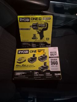 Brand new inbox Ryobi power drill and batteries