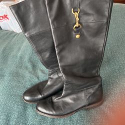 VGUC Coach Black Riding Boots Size 8B