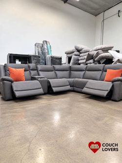 ‼️Liquidation Sale‼️ Kelsee Fabric Power Reclining Sectional(Free Delivery)