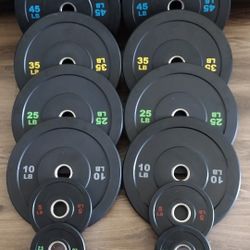 OLYMPIC BUMPER WEIGHT PLATES.
