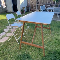 IKEA bar height table and 2 chairs