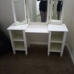Girls White Vanity Desk