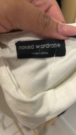 Naked Wardrobe Cropped White Tank Top