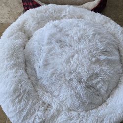 Large Dog Bed Extra Cushioned Removable Center Washable Pet Bed Donut Pet Anxiety Bed Cat Bed 