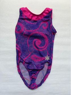 Size 6 (Child Medium) Snowflake Designs Gymnastics Leotard