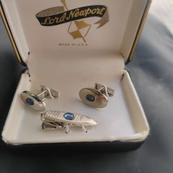 Lord Newport Vintage Cuff Links And Tie Clip