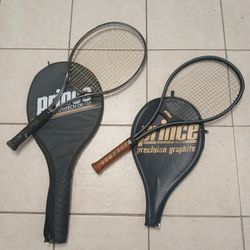 2 Vintage Prince Tennis Racquets