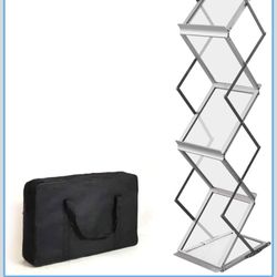 HUAZI Foldable Aluminum Magazine Rack,