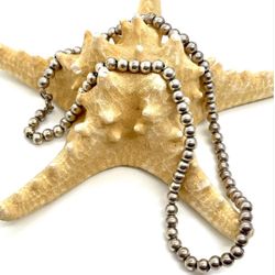 Sterling Pearl Beaded Southwestern Necklace X142
