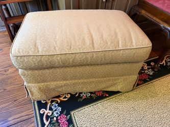 Upholstered Ottoman with Skirted Base