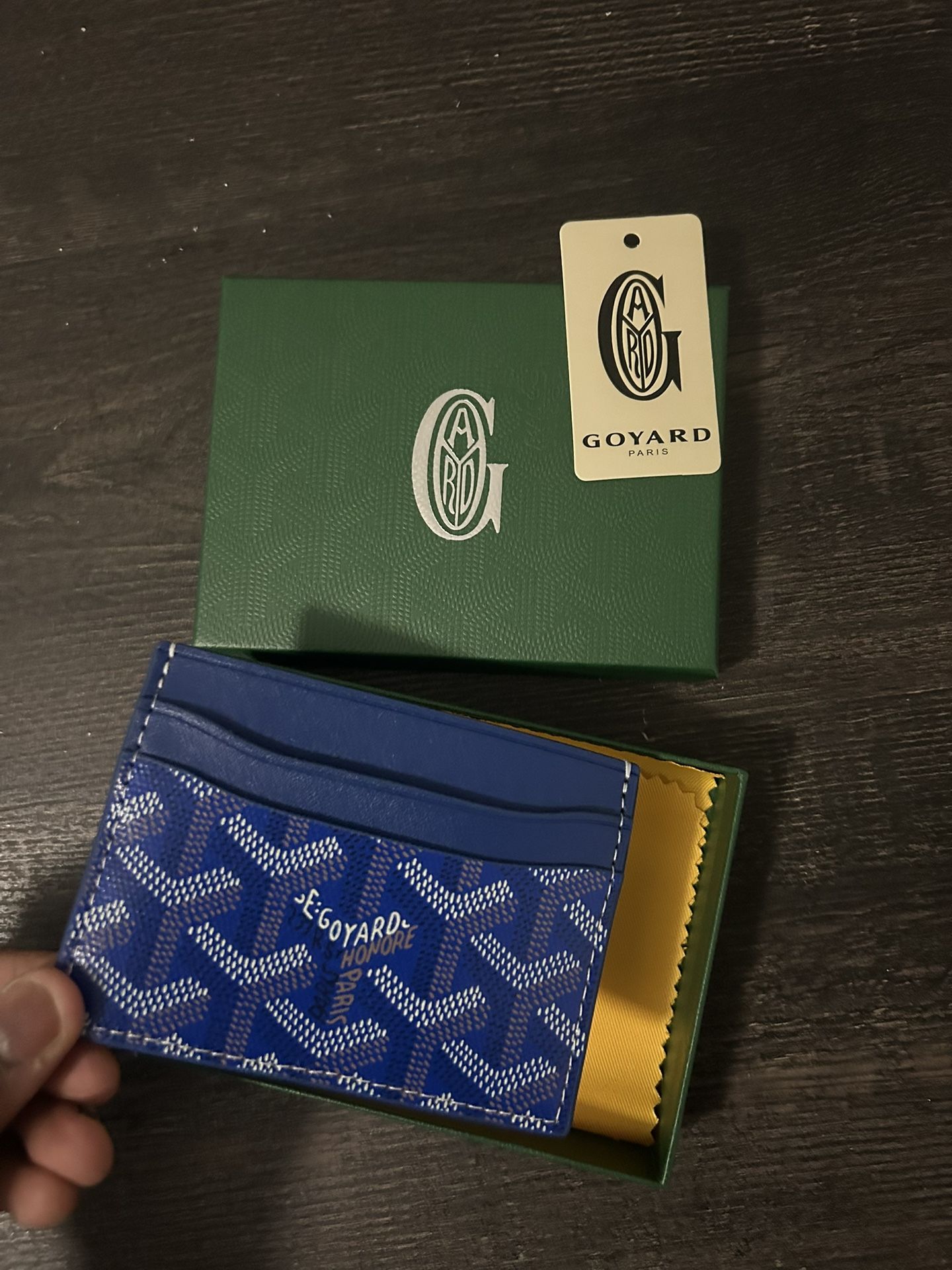Blue Goyard Card Holder