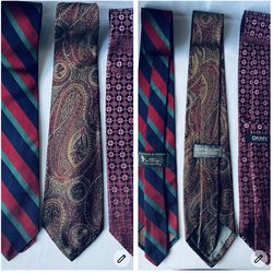 lot of 3 100% silk ties