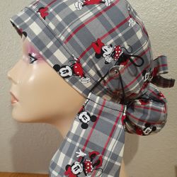 Scrub Hat Set/Minnie Mouse/ Ponytail Style/ Medical  Workers/ Nurses /Chef