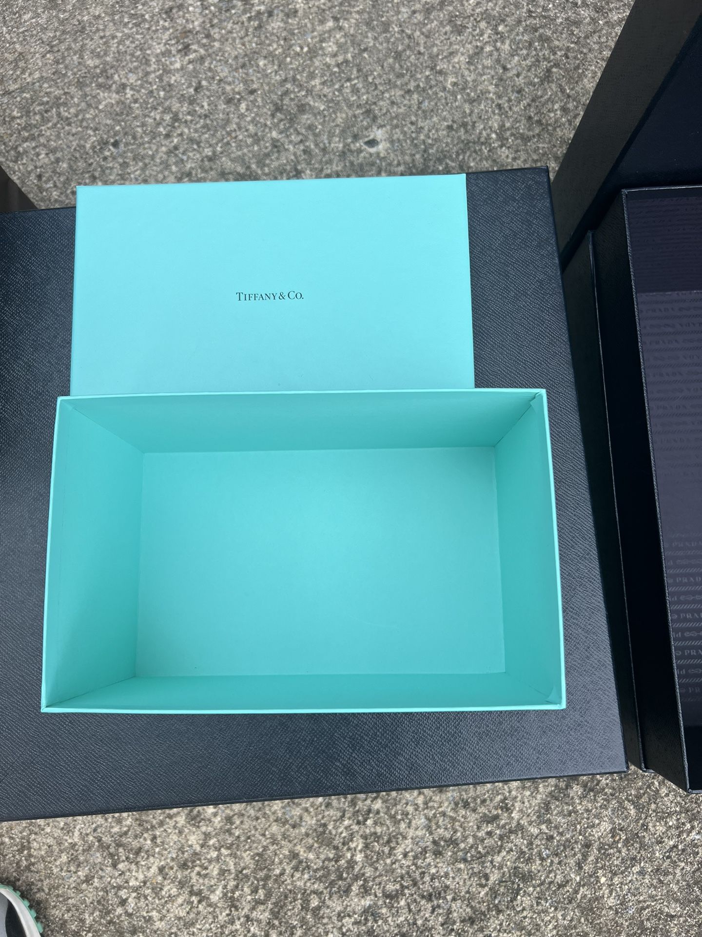 Lot Of Louis Vuitton Gift Bags, Large Prada Gift Boxes, And