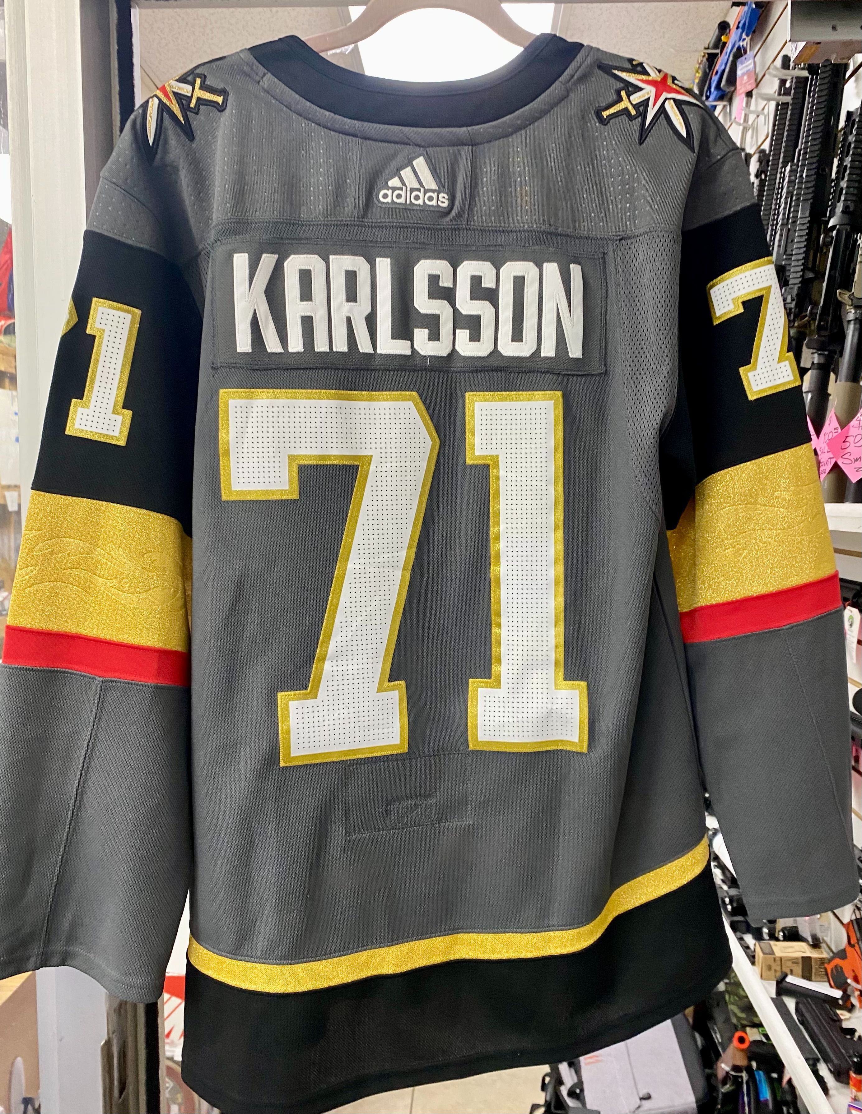 Adidas Vegas Golden Knights Karlsson #71 Stanley Cup Final Jersey Size 50