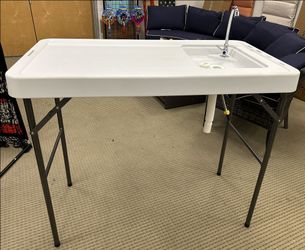 Fish Cleaning Table with Faucet - Portable Stainless Steel Prep Station