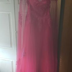 Size Small hot pink ball gown