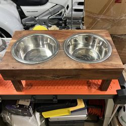 Dog Food And Water Table