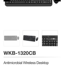 ADESSO Antimicrobial Wireless Desktop Keyboard And Mouse