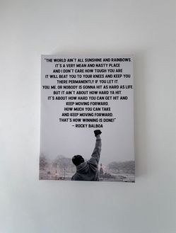 Rocky Balboa Motivational Canvas Wall Art – 18” x 24”