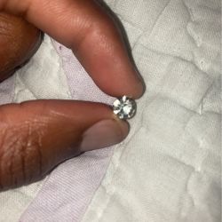 Silver Dimond  Magnet Earrings 