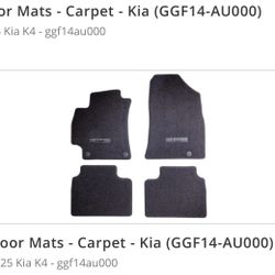 Carpet Mats For Kia K4 New OEM 4 Pcs 2025