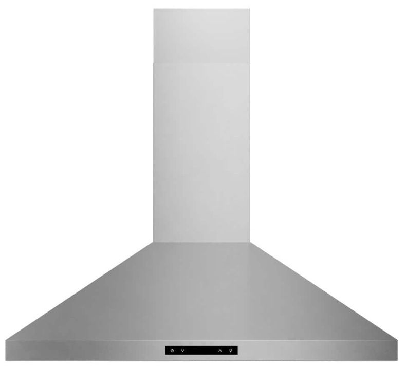 Contemporary 30 in. Convertible Wall Mounted Pyramid-Shape Hood in Stainless Steel