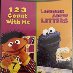SESAME STREET 1 2 3 COUNT With ME/LEARNING About LETTERS Double Feature (DVD-2018)