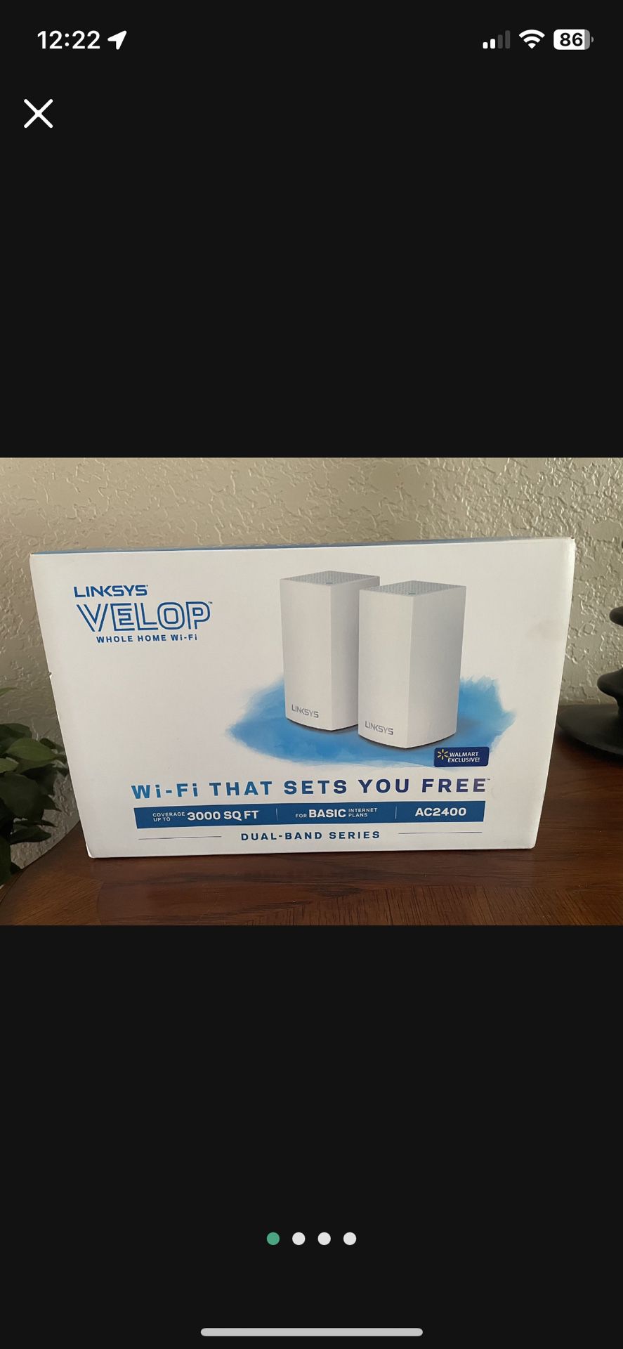 Two (2) Linksys Velop Dual Mesh Home WiFi Router System