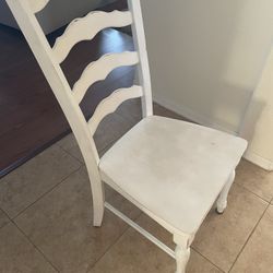 Only One:  White Distressed Chair (garden plant stand!)