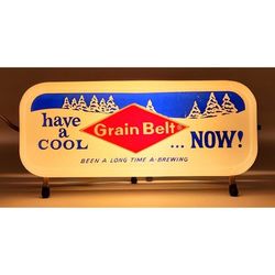 Vintage Early 60's Have a Cool Grain Belt Now Bulb Lighted Register Beer Sign