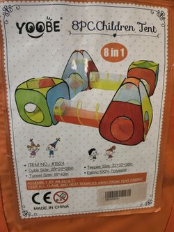 8 in 1 Children Pop-up Tent, 4 tunnels & 4 tents for babies and toddlers