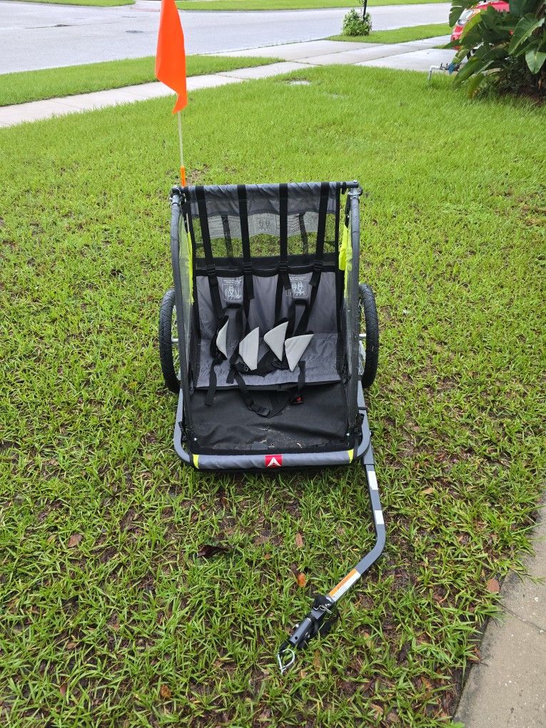 AllenSportsDeluxe2-Child Bicycle Trailer&Stroller,Model AS2,Green