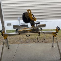 DEWALT 15 Amp Corded 12 in. Double-Bevel Sliding Compound Miter Saw with Heavy-Duty Miter Saw Stand