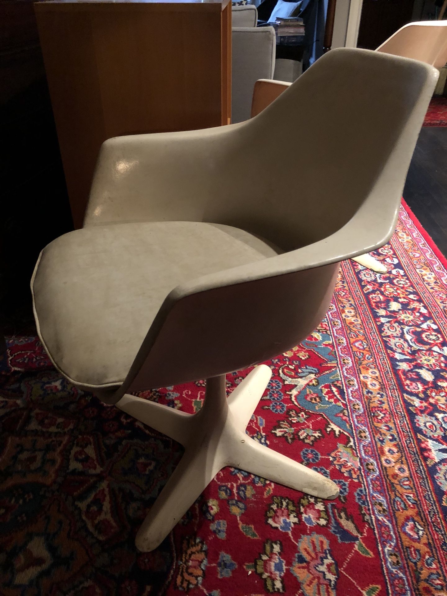 Mid Century Modern Swivel Arm Chairs
