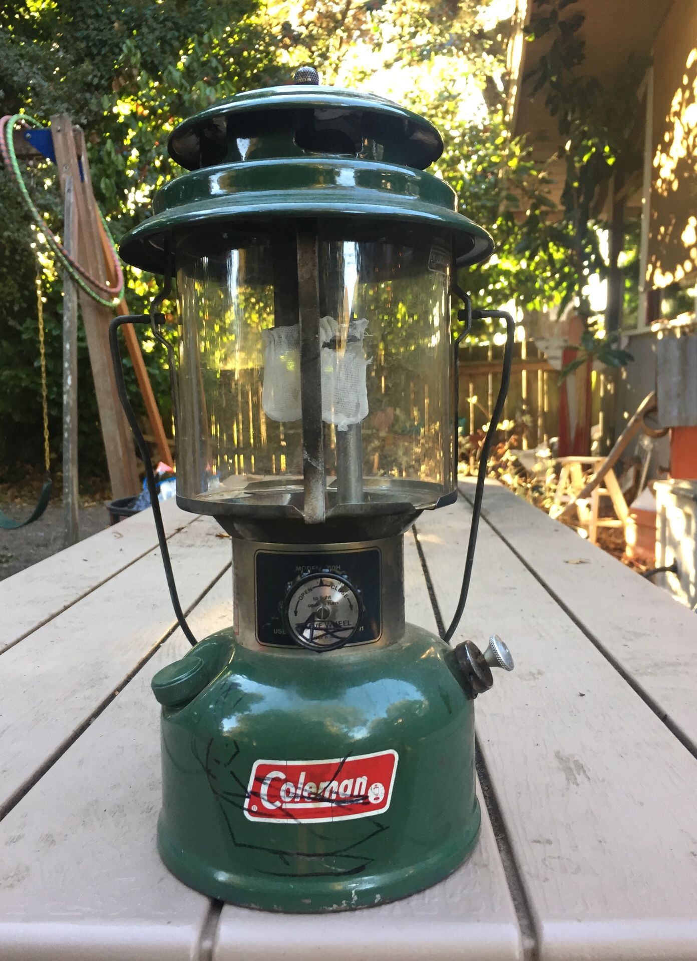 Vintage Coleman white gas lantern