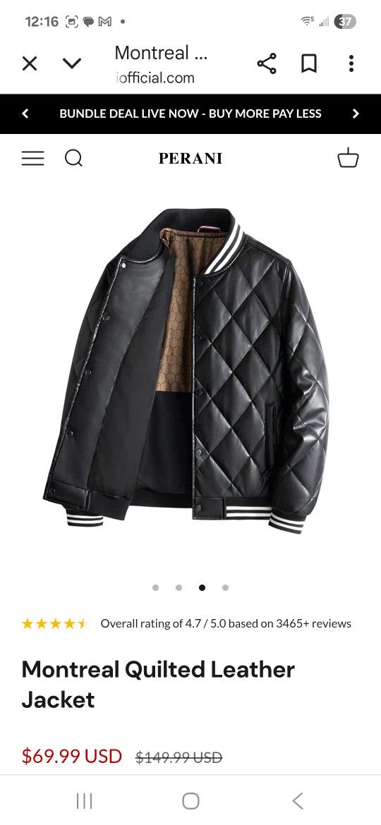 Brand New Montreal Quilted Leather Jacket