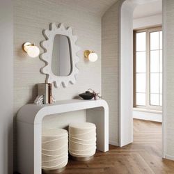 Horseshoe Console Table TOV Hump White 