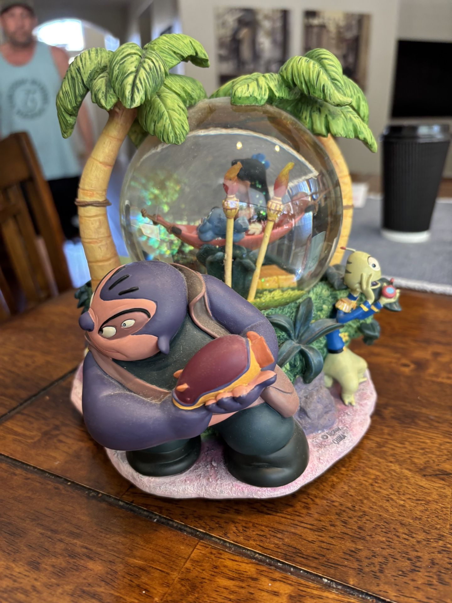 Disney Lilo & Stitch Musical Snow Globe - Plays “Aloha ʻOe” - Rare Collectible - Works!