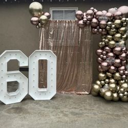 Marquee Numbers Party Decor Balloon Set Up