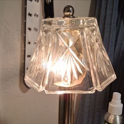 Crystal table lamp.