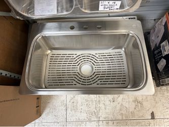 KOHLER Verse 33 in. Drop-in Single Bowl 18 Gauge Stainless Kitchen Sink with 4 Faucet Holes